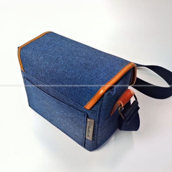 กระเป๋ากล้อง Shutter B Vintage Camera Bag ผ้ายีนส์เดนิมสไตล์วินเทจ มือสองสภาพดี บุโฟมหนากันกระแทก ดีไซน์เรโทร แบรนด์แท้ มือสอง หายาก ราคาพิเศษ