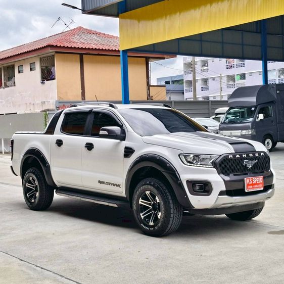 Ford Ranger 2020 2.0 Hi-Rider Wildtrak Pickup ดีเซล ไม่ติดแก๊ส เกียร์อัตโนมัติ ขาว รูปที่ 3