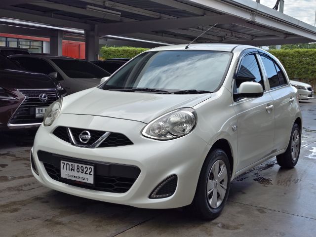 Nissan March 2017 1.2 E Sedan เบนซิน ไม่ติดแก๊ส เกียร์อัตโนมัติ ขาว รูปที่ 3