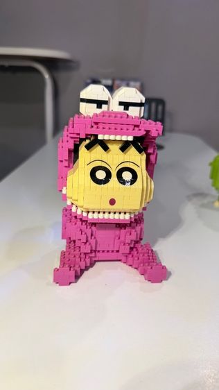 โมเดล เลโก้นาโน Nano Block ชินจังชุดไดโนเสาร์ชมพู สภาพสวยสมบูรณ์ พร้อมตั้งโชว์