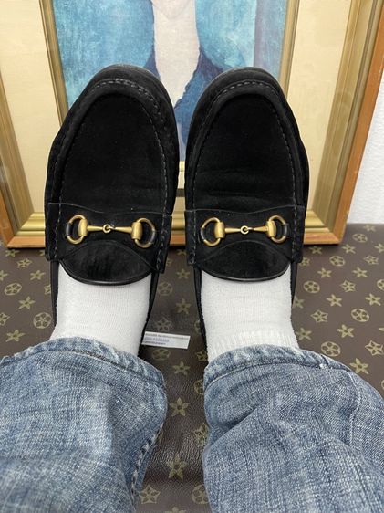Gucci Horsebit Suede Loafers. Black Men’s Size 42 รองเท้าหนังกลับ Gucci แท้ 3,800 บาท รูปที่ 13