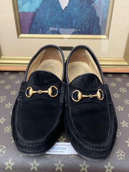 Gucci Horsebit Suede Loafers. Black Men’s Size 42 รองเท้าหนังกลับ Gucci แท้ 3,800 บาท รูปที่ 3