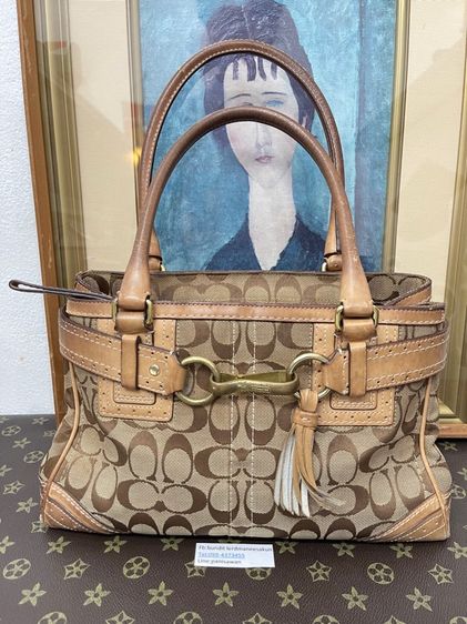 หญิง ผ้า กระเป๋า Coach มือสองของแท้สภาพใช้งานราคาประหยัด 990 บาท