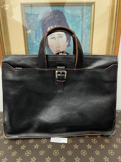 ชาย น้ำตาล กระเป๋าหนังแท้ Takeo Kikuchi made in japan วินเทจ หนังหนาสวยมาก 1,250 บาท
