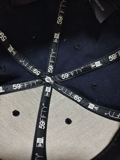 หมวกแกป New York  Yankees  hat cap  new era 59 fifty  สีกรม รูปที่ 6