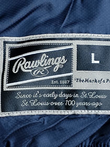 เสื้อแจ็คเก็ต Rawlings jacket size L สวยเหมือนใหม่ อก ยาว 26  เสื้อทูโทน เบสบอล46 รูปที่ 4