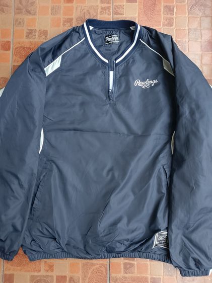 เสื้อแจ็คเก็ต Rawlings jacket size L สวยเหมือนใหม่ อก ยาว 26  เสื้อทูโทน เบสบอล46