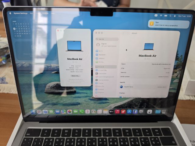 Apple ไม่ใช่ 8 กิกะไบต์ แมค โอเอส Macbook Air M2 Ram 8Gb SSD 256gb
