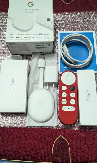 กล่องรับสัญญาณดิจิตอลทีวี และแอนดรอยด์ อื่นๆ Google Chromecast with Google TV 4K (Gen 4) สภาพนางฟ้า