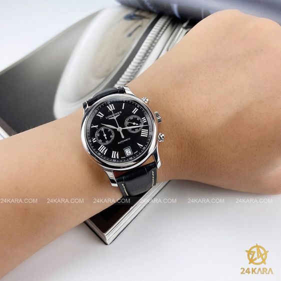 (ป้าย 1.1 แสน) Longines Master Collection Chronograph จับเวลา หน้าปัดดำ 38.5 มิล. รูปที่ 16