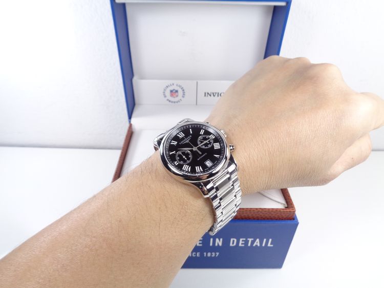 (ป้าย 1.1 แสน) Longines Master Collection Chronograph จับเวลา หน้าปัดดำ 38.5 มิล. รูปที่ 10