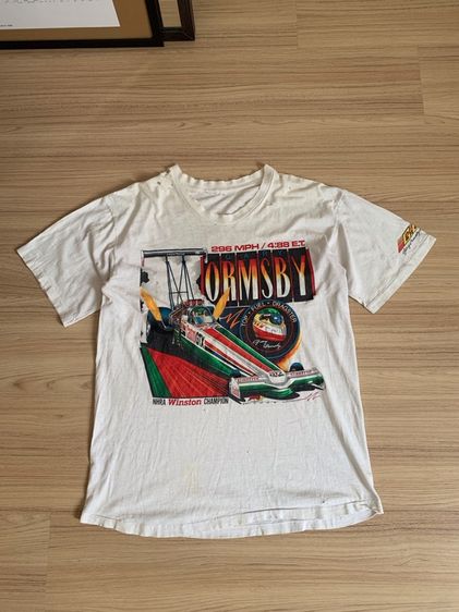 ขาว แขนสั้น เสื้อทีเชิ้ต GABY ORMSBY 1991