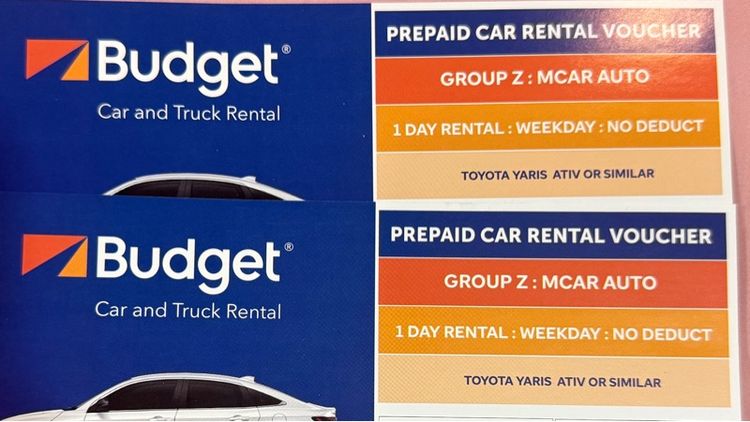 Budget Car Rental Voucher Group Z