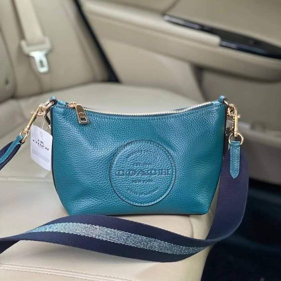 หญิง เขียว หนังแท้ กระเป๋าcoachแท้รุ่น: Coach Dempsey Shoulder Bag With Patch 