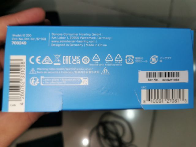 หูฟังIEM sennheiser​ IE200 ของแท้ รูปที่ 2