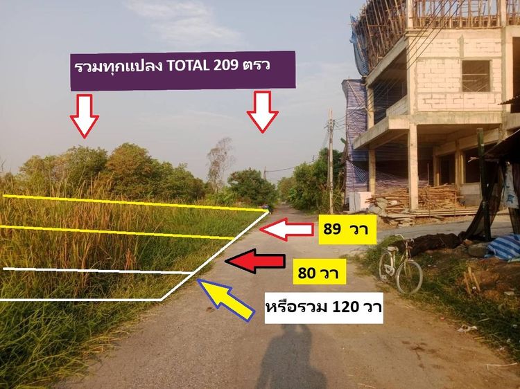 ขายที่ดินแปลงมุมขนาดใหญ่พอควร 209 ตารางวาเหมาะสร้างบ้านใหญ่สวยๆ หรืออพาร์ทเม้น หรือบ้านเช่าอย่างดี แปลงมุมด้วยครับผม หายาก ต้นสายไหม-พหลโยมพ