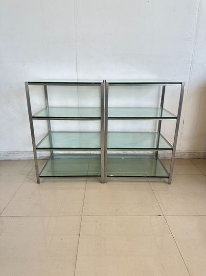 อื่นๆ ชั้นวางของ กระจก 4 ชั้นวาง ชั้นกระจกหนา 1.3 เซนติเมตร โครงขาสแตนเลส