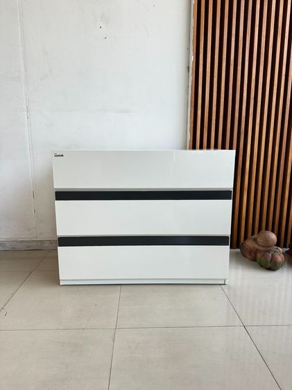 ตู้เก็บของ 3 ลิ้นชัก แบรนด์ INDEX โครงไม้ MDF สีขาว