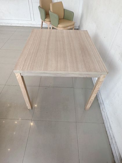 โต๊ะทานอาหาร ท็อปไม้ MDF ปิดผิวลามิเนตสีบีชลายไม้ รูปที่ 4