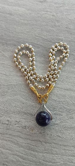 สร้อยคอทองคำขาวงานจิวจี้หินแท้อเมทิสใส่อาบน้ำได้ รูปที่ 14