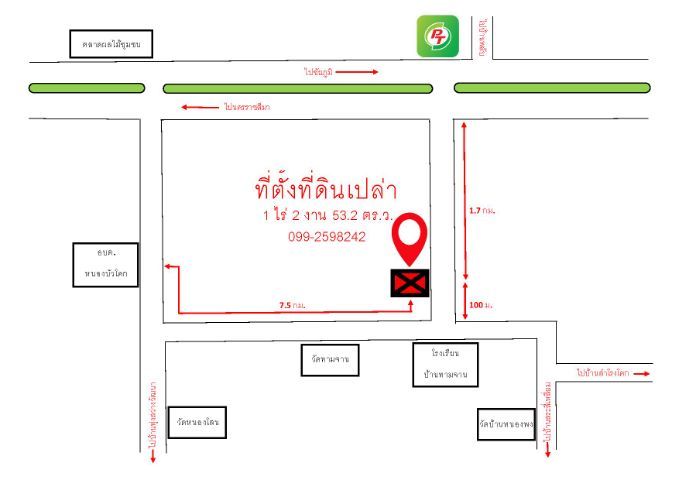 ขายที่ดินเปล่า ชัยภูมิ จัตุรัส ทามจาน ติดถนนลาดยาง 1 ไร่ 2 งาน 53.2 ตร.ว. เพียง 400,000 บาท ขายผ่อน และสด ราคาสบาย