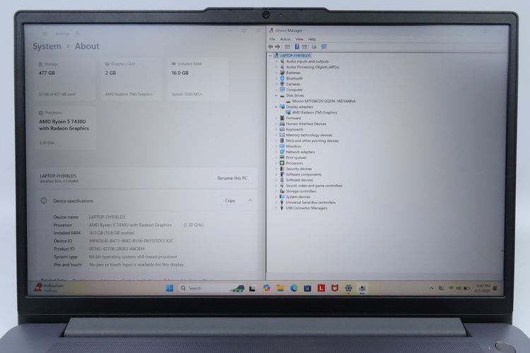 LENOVO IDEAPAD SLIM 3 Ryzen 5 7430U RX Vega 7 RAM16.512GB รูปที่ 2
