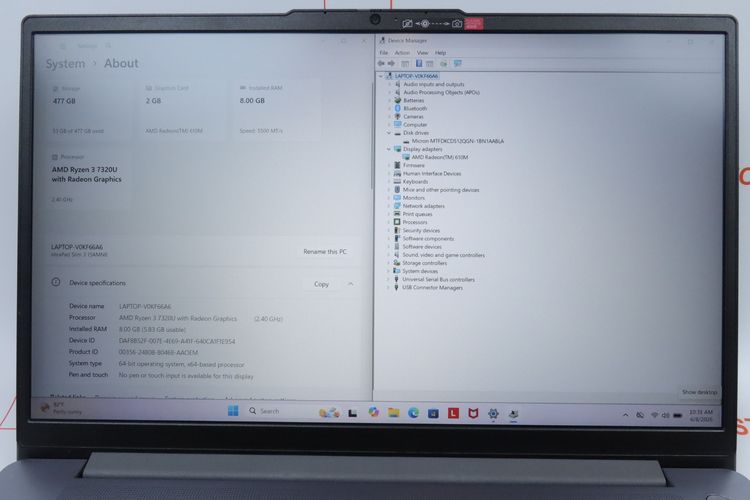 Lenovo IdeaPad Slim 3 AMD Ryzen 3 7320U RAM8.512GB รูปที่ 2