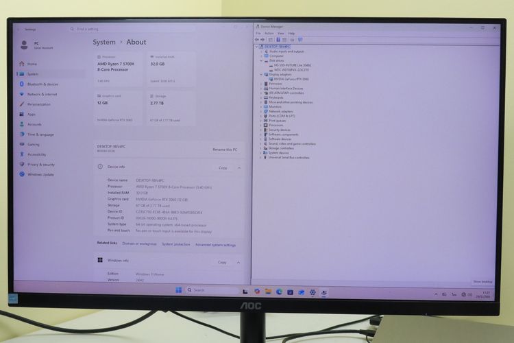 Comset Gaming Ryzen 7 5700X RTX3060 OC RAM32 SSD2TB+HDD1TB รูปที่ 16