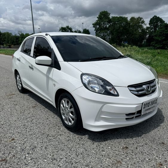 Honda Brio 2013 1.2 Amaze V Sedan เบนซิน ไม่ติดแก๊ส เกียร์อัตโนมัติ ขาว