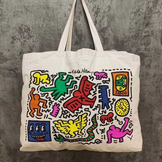 กระเป๋าแคนวาส Uniqlo x K.haring ใหม่มือหนึ่ง
