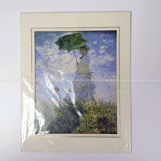 ภาพพิมพ์ศิลปะ Claude Monet - Woman with a Parasol ลิขสิทธิ์ National Gallery of Art Washington ใหม่ในซีล หายากมาก รูปที่ 5