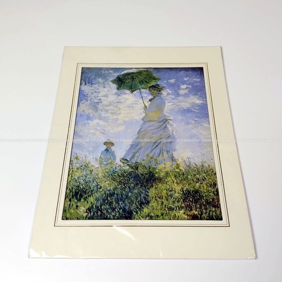 ภาพพิมพ์ศิลปะ Claude Monet - Woman with a Parasol ลิขสิทธิ์ National Gallery of Art Washington ใหม่ในซีล หายากมาก รูปที่ 2