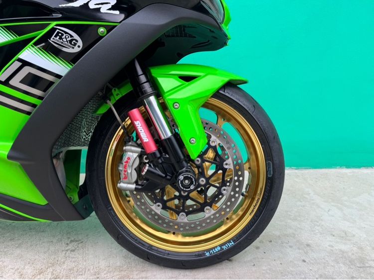 Kawasaki ZX-10R สีเขียว ปี2016ล้อ Marchesini เบิกใหม่ 140,000฿  รูปที่ 8