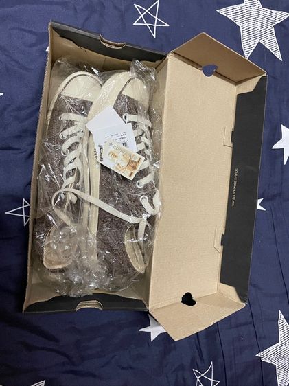 ผ้า รองเท้าผ้าใบ UK 8.5 | EU 42 2/3 | US 9 Converse Chuck Taylor All Star Low Top สีน้ำตาล-ครีม