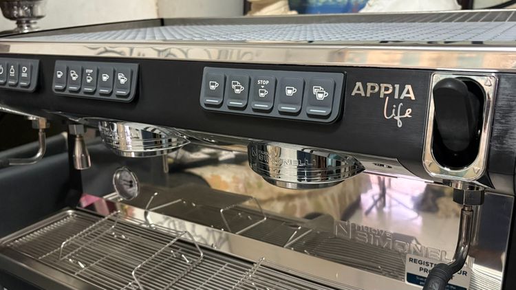 อุปกรณ์ร้านกาแฟ ขายเครื่องชงกาแฟ Nuova Simonelli Appia Life 2 Group กับ เครื่องบด HeyCafé HC600
