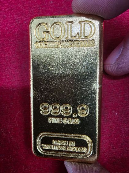 A.แท่งสีทองใหญ่ หนักๆ 9999 Fine gold สวยหนักๆ ขายเป็นชิ้นงานของสะสม ตามสภาพ ไม่ได้รับประกัน พร้อมส่ง รูปที่ 3