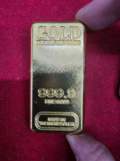 แท่งสีทองใหญ่ หนักๆ 9999 Fine gold สวยหนักๆ ขายเป็นชิ้นงานของสะสม ตามสภาพ ไม่ได้รับประกัน พร้อมส่ง