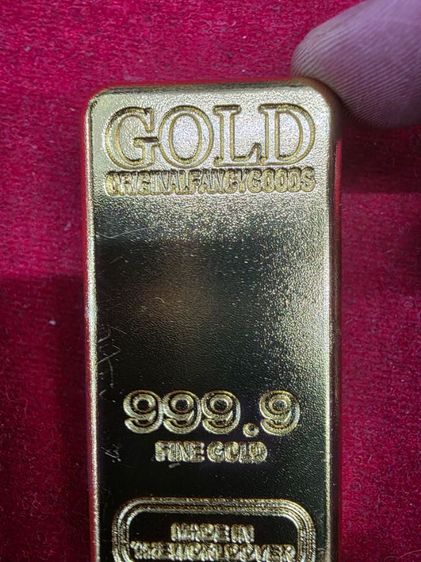 A.แท่งสีทองใหญ่ หนักๆ 9999 Fine gold สวยหนักๆ ขายเป็นชิ้นงานของสะสม ตามสภาพ ไม่ได้รับประกัน พร้อมส่ง รูปที่ 2