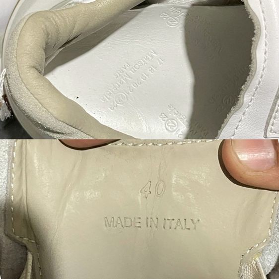 รองเท้า Maison margiela แท้ made in Italy 💯 เบอร์ 40 cm 25 คนเท้า 24.5-25.5 cm ใส่ได้ครับ สภาพใหม่มาก พื้นเต็ม ทรงสวย หายากน่าสะลมครับ รูปที่ 3