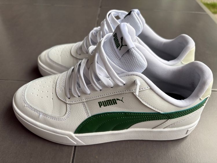 หนังสังเคราะห์ รองเท้าผ้าใบ UK 9 | EU 43 1/3 | US 9.5 รองเท้า PUMA ขาวคาดเขียว