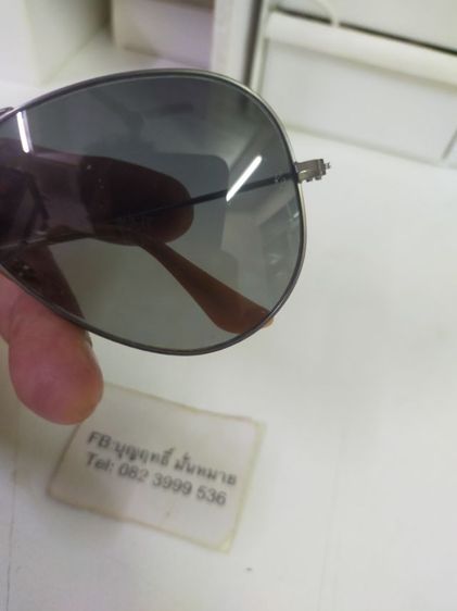 แว่นกันแดด Rayban 3025 029-71 AVIATOR 58 14 made in italy ของแท้สภาพดีเลนส์สวย เฟรมสีเทา รูปที่ 2
