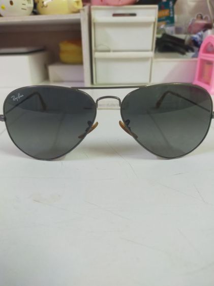 แว่นกันแดด Rayban 3025 029-71 AVIATOR 58 14 made in italy ของแท้สภาพดีเลนส์สวย เฟรมสีเทา รูปที่ 11
