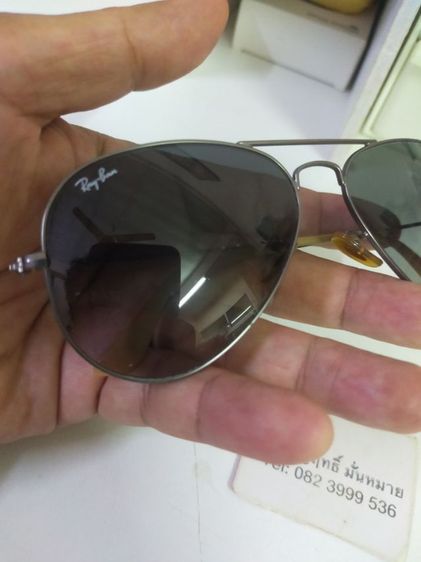 แว่นกันแดด Rayban 3025 029-71 AVIATOR 58 14 made in italy ของแท้สภาพดีเลนส์สวย เฟรมสีเทา รูปที่ 4
