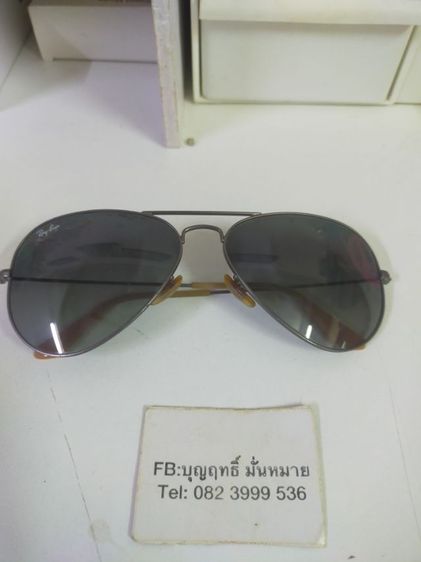 แว่นกันแดด Rayban 3025 029-71 AVIATOR 58 14 made in italy ของแท้สภาพดีเลนส์สวย เฟรมสีเทา รูปที่ 3