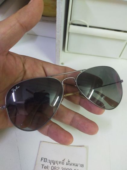 Ray-Ban แว่นตากันแดด แว่นกันแดด Rayban 3025 029-71 AVIATOR 58 14 made in italy ของแท้สภาพดีเลนส์สวย เฟรมสีเทา