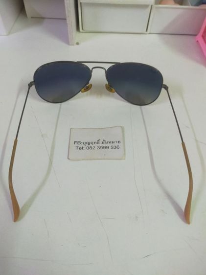 แว่นกันแดด Rayban 3025 029-71 AVIATOR 58 14 made in italy ของแท้สภาพดีเลนส์สวย เฟรมสีเทา รูปที่ 6