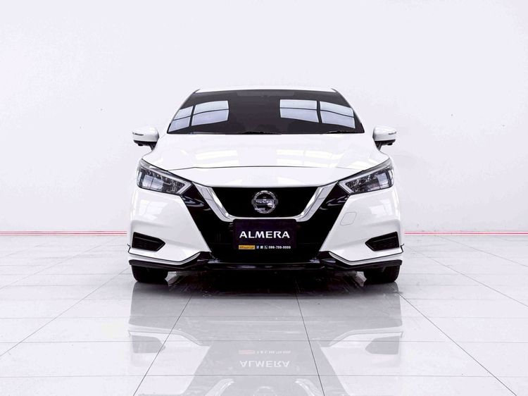 Nissan Almera 2021 1.0 V Sedan เบนซิน ไม่ติดแก๊ส เกียร์อัตโนมัติ ขาว รูปที่ 3