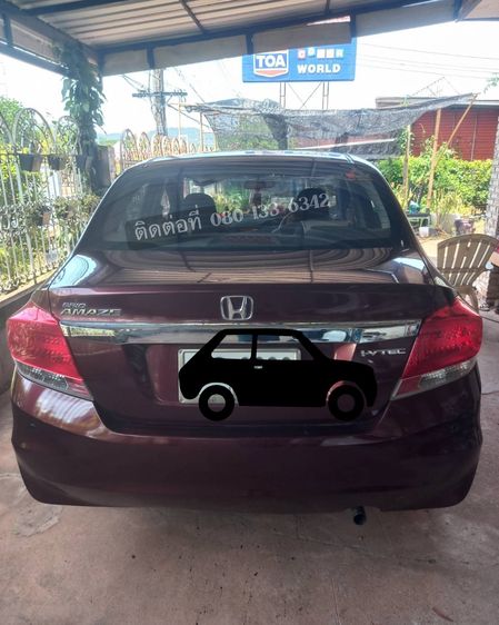 Honda Brio 2013 1.2 Amaze V Sedan เบนซิน เกียร์อัตโนมัติ แดง รูปที่ 3