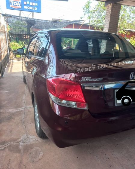 Honda Brio 2013 1.2 Amaze V Sedan เบนซิน เกียร์อัตโนมัติ แดง รูปที่ 4