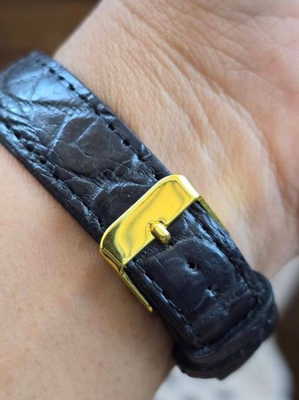 นาฬิกา​ PIAGET Microroter24k 18k Solid Gold ฝาหลังสลักชื่อ 2เข็ม ขอบลายหิน ตัวเรือนทองคำ​18k​ รูปที่ 18